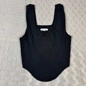 NEW Cotton Citizen Women’s Ibiza Square Neck Tank Jet Black ~ XS